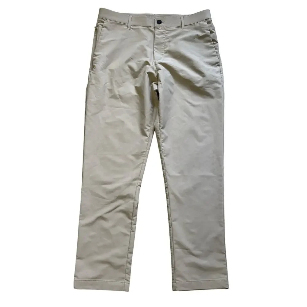 LOT OF 2 - Banana Republic Men’s Performance Pants Black Beige Polyester 32x30
